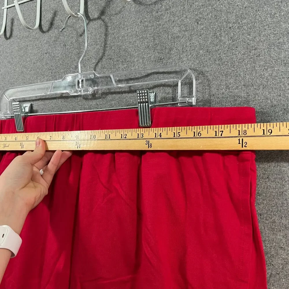 Belle by Kim Gravel TripleLuxe_Knit Tulip Hem Skort Americana Red, Size 1X
